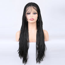 Load image into Gallery viewer, Braided Wigs Three Strand Lotus Dreadlocks Women's Chemical Fiber Front Lace Wig Headgear Lace Wigs
