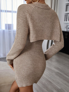 Dress Autumn And Winter Women New Sexy Knitted Sweater Fashion Buttons