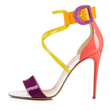 Load image into Gallery viewer, Chinese Handmade Colorful Sweet Prince Party Dress Shoes High Heels Womens Sandals
