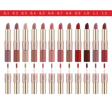 Load image into Gallery viewer, O.TWO.O 2 in 1 Matte Lipstick Lips Makeup Cosmetics Waterproof Pintalabios Batom Mate Lip Gloss Rouge 12colors can choose
