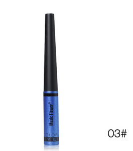 Music Flower Brand 6 Color Shimmer Liquid Eyeliner Pen Brightening Eyes Makeup Eye Liner Pencil Waterproof Quick Drying Eyelid