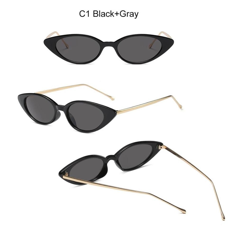 High Quality Women's Fashion Narrow Cat Eye Sunglasses UV400 Fashion Eye Wear narrow sunglasses for  women's fashion Products