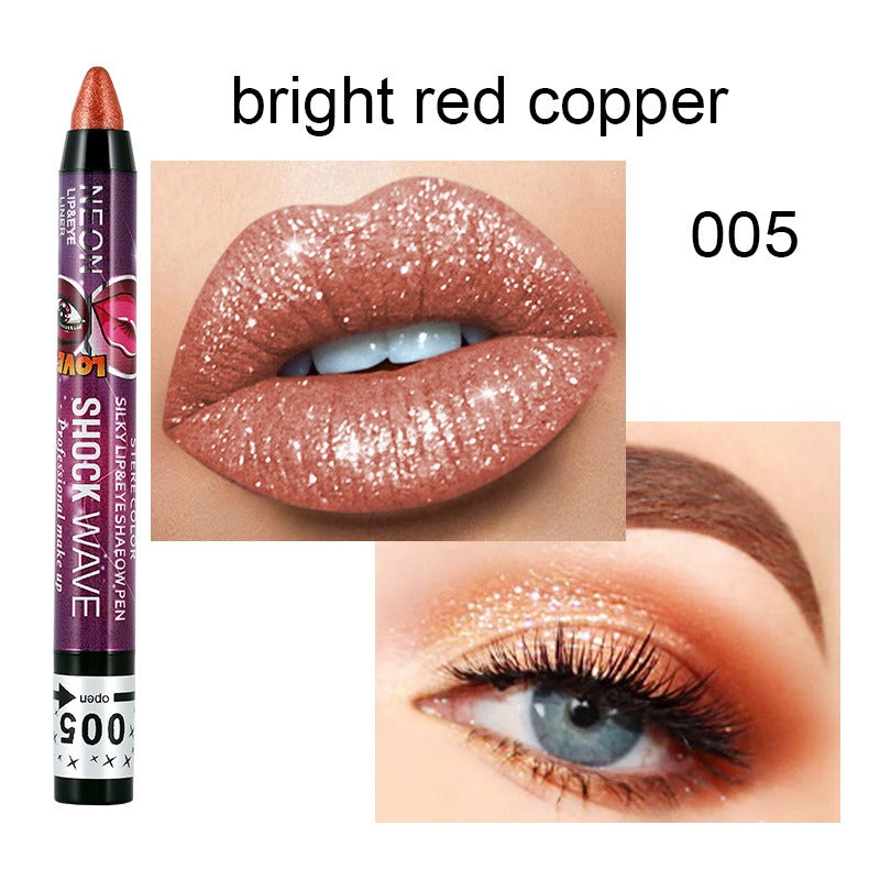 KISS SUSY 36 color eye shadow pencil stick lip pencil 2 in 1 is not easy to smudge