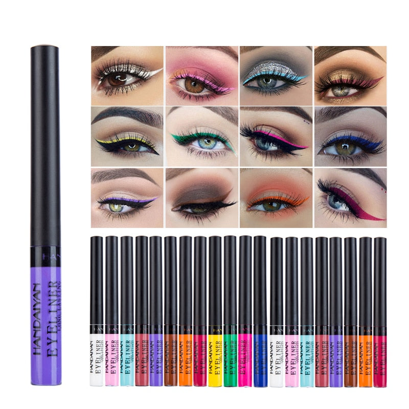 HANDAIYAN 12 Color Liquid Eyeliner Waterproof Long Lasting Sexy Charming Soft Sponge Eye Liner Pencil Eye Cosmetics TSLM1