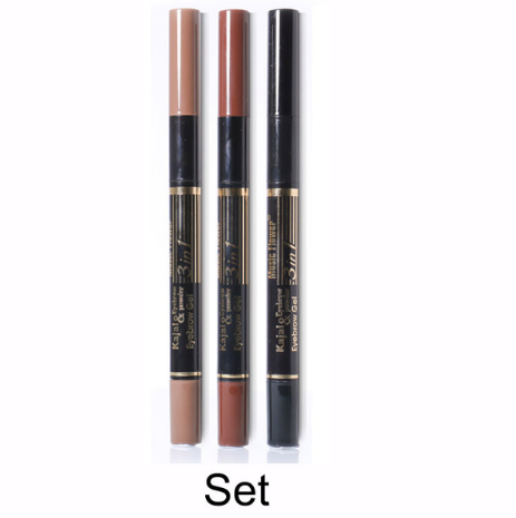 Eye brow Makeup Set Eyeliner+Eyebrow Powder+Eyebrow Brush Long-lasting Waterproof Quick Dry Comestic Tools