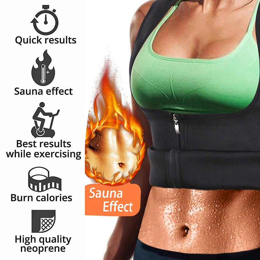 Sauna Sweat Enhancing Zipper Vest (S to 3XL)