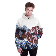 Load image into Gallery viewer, Autumn Winter Women Sweatshirt The Great Wave Off Kanagawa Hoodies Couples Lovers Suit harajuku Hoodies Sweatshirt
