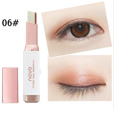 Eyeshadow Stick Stereo Gradient Shimmer Double Color Cream Pen Eye Makeup Cosmetics Tool