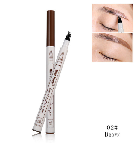 Music Flower Brand Makeup 3 Colors Fine Sketch Liquid Eyebrow Pen Waterproof Tattoo Super Durable Eye Brow