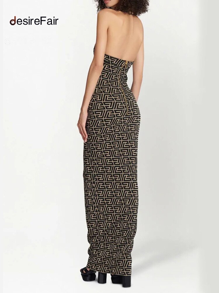 desireFair 2023 Sexy Street Style Fashion Design Hanging Neck Smocked Slim Type Summer Women Wear Sleeveless Square Neck Dresses