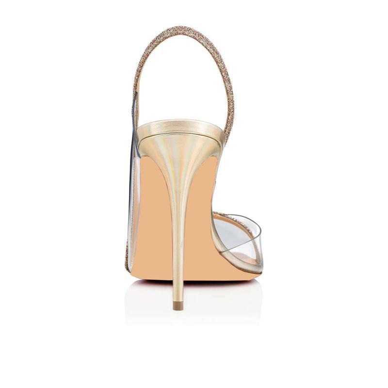 High Quality Womens Shoes Pvc Transparent Sandals Thin High Heels High Heels