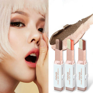 Eyeshadow Stick Stereo Gradient Shimmer Double Color Cream Pen Eye Makeup Cosmetics Tool