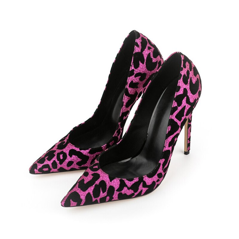 Processing Time:7-15 days after placing orders  Women's Spring and Summer New European and American Pointed High Heel Single Shoes Fashion Sexy Leopard Sandals