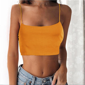 New Fashion Women Sexy Crop Tops Solid Summer Camis Women Casual Tank Tops Vest Sleeveless Crop Tops blusas