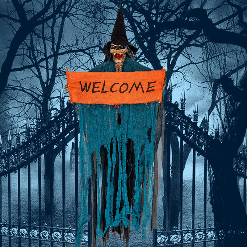 Scary Halloween Decoration Electric Skull Multi-Color Resin Prop