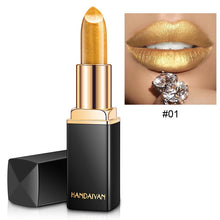 Load image into Gallery viewer, HANDAIYAN Shiny Metallic Lipstick Pearlescent Color Change Warm Lipstick Gold lipstick

