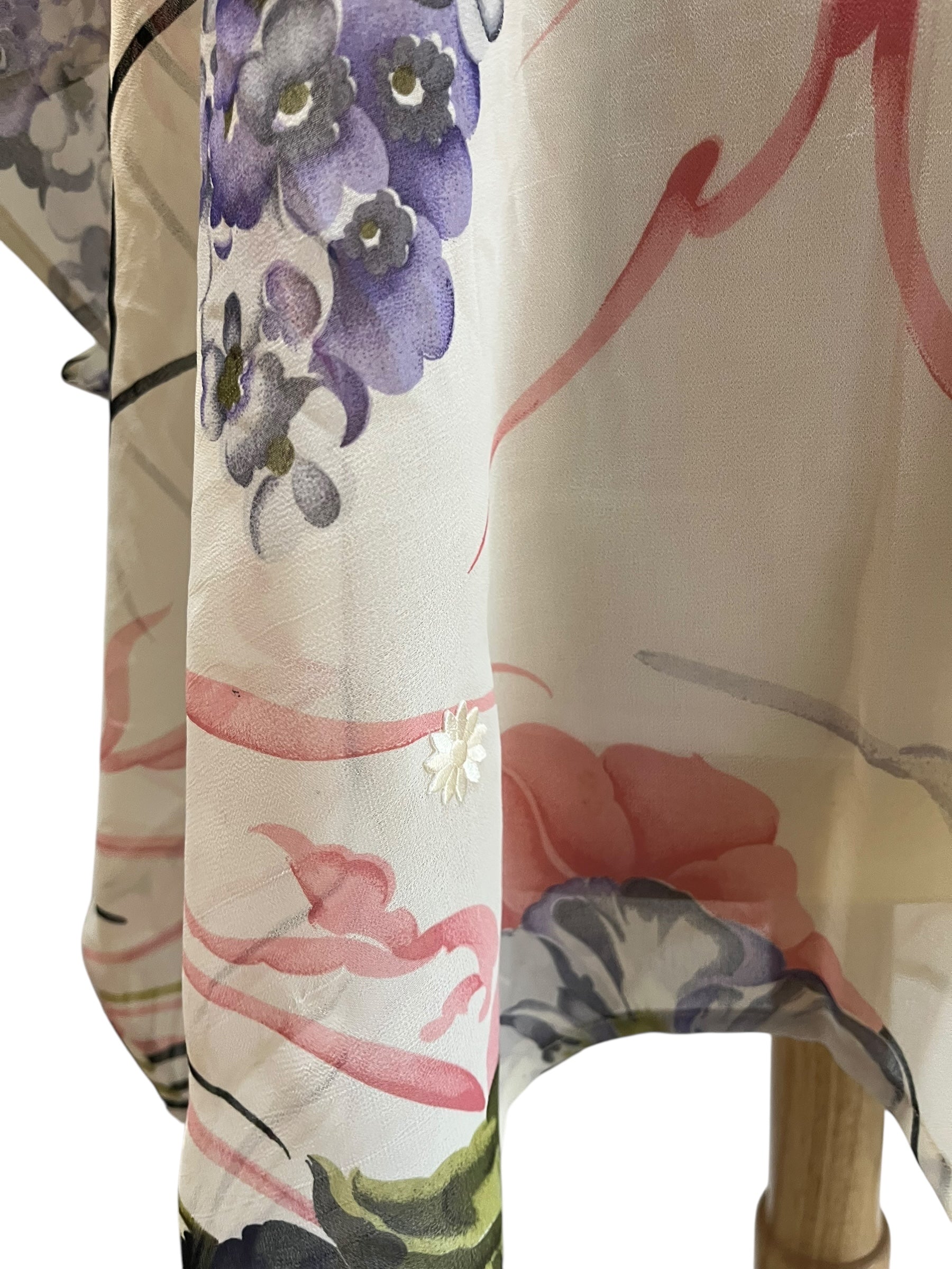 PRG6884 Sheer Avatar Pure Silk Short Kaftan Tunic without Slits