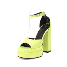 Load image into Gallery viewer, processing time:3-5 days after placing orders--Women Sandals Summer Fashion Sexy Platforms Thick High Heels Ankle Strap Shoes Woman Wedding Party Prom Night Club Pumps
