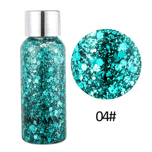 9 Colors Hot Festival Cosmetics Face Body Glitter Cream Sequins Shining Liquid Shimmer Glitter Body Makeup Fashion Party Make Up