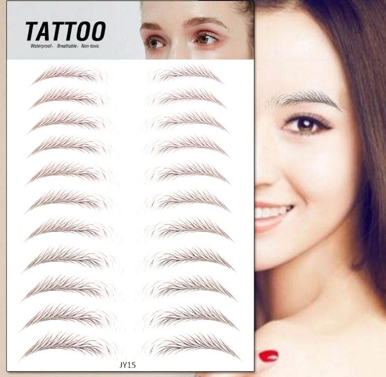 Magic 4D Hair-like Eyebrow Tattoo Sticker False Eyebrows 7 Day Long Lasting Super Waterproof Makeup Eye Brow Stickers Cosmetics