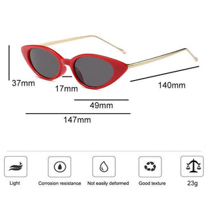 High Quality Women's Fashion Narrow Cat Eye Sunglasses UV400 Fashion Eye Wear narrow sunglasses for  women's fashion Products