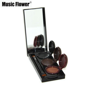 Music Flower Brand Makeup Eyeliner Gel & Eyebrow Powder Palette Waterproof Lasting Smudgeproof Cosmetics Eye Brow Enhancers