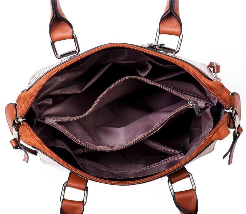 Women's 4-Piece Bag Set Black One Size Faux Leather