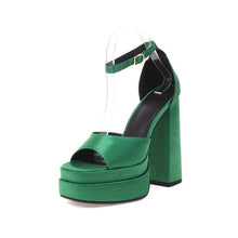 Load image into Gallery viewer, processing time:3-5 days after placing orders--Women Sandals Summer Fashion Sexy Platforms Thick High Heels Ankle Strap Shoes Woman Wedding Party Prom Night Club Pumps
