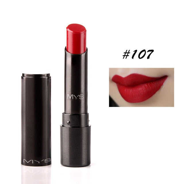 MYS Brand Beauty Matte Lipstick Long Lasting Tint Lips Cosmetics Lipgloss Maquiagem Makeup Red Batom