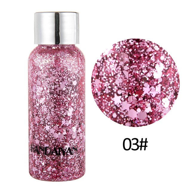 9 Colors Hot Festival Cosmetics Face Body Glitter Cream Sequins Shining Liquid Shimmer Glitter Body Makeup Fashion Party Make Up