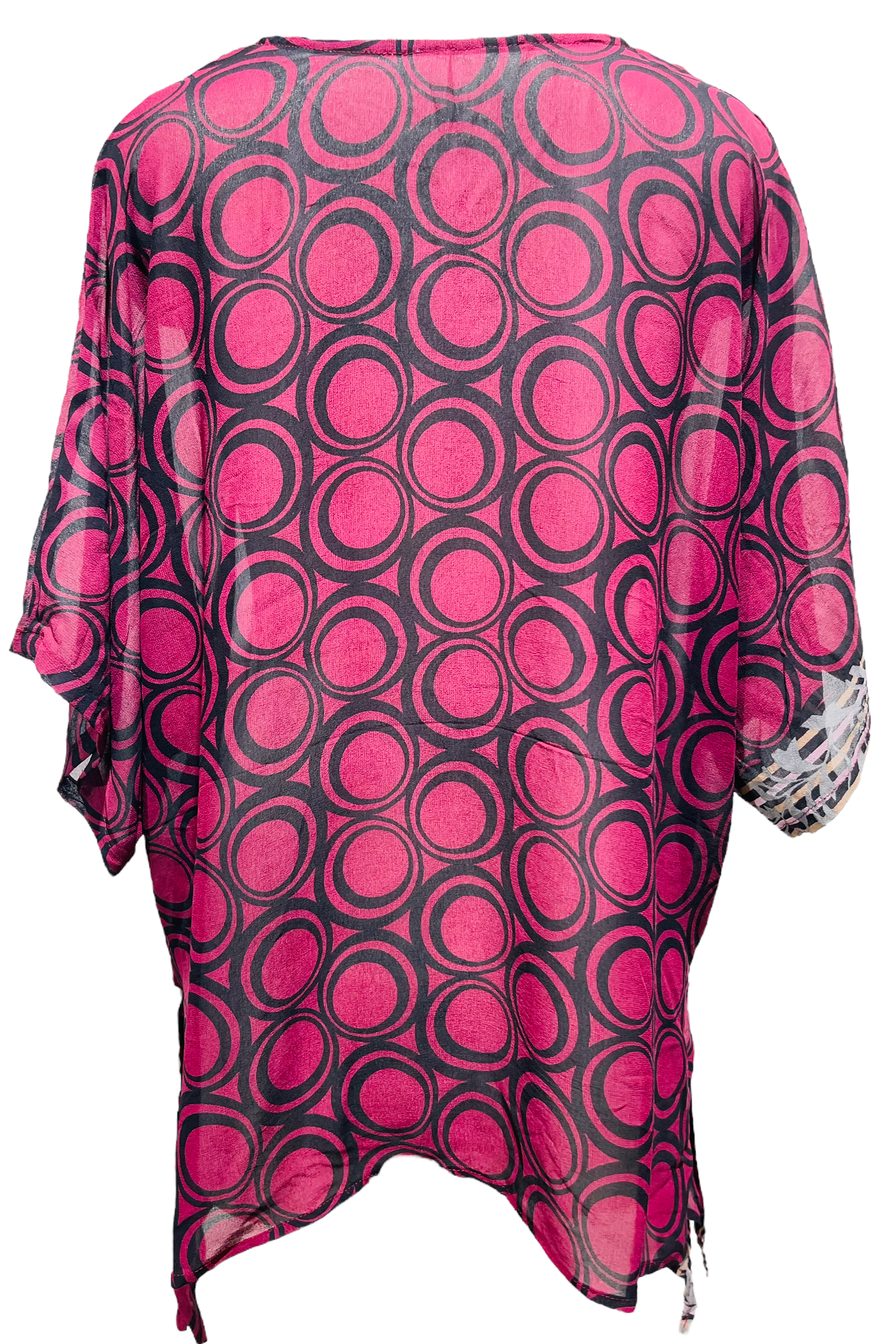 FINAL SALE PRG2091 Grand Comoro Drongo Sheer Avatar Pure Silk Long Tunic with Side Ties