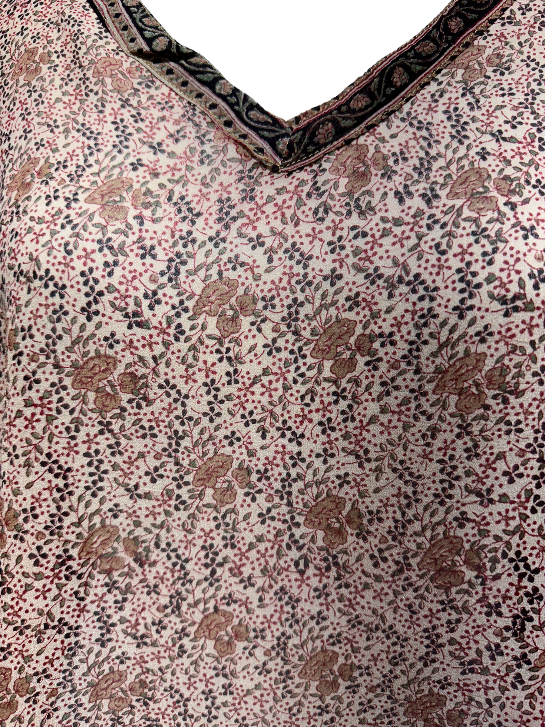 FINAL SALE Helen Frankenthale Sheer Avatar Pure Silk Long Tunic with Side Ties