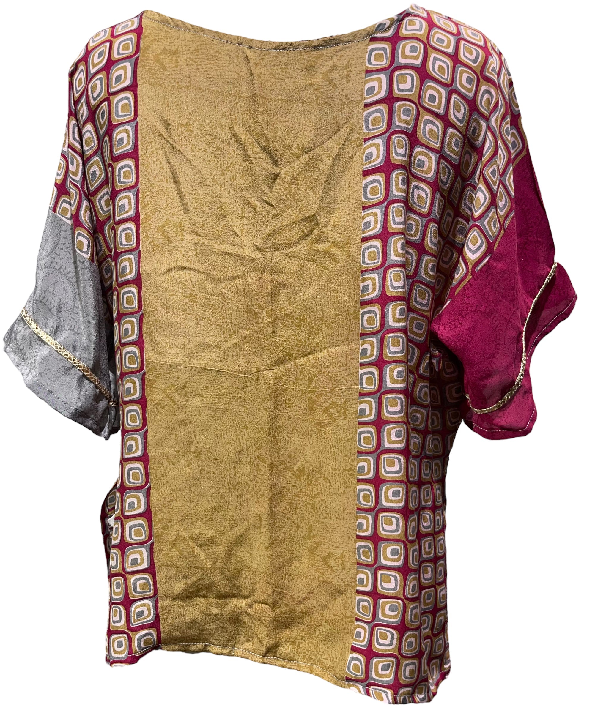 FINAL SALE PRC5119 Avatar Pure Silk Side Slit Top