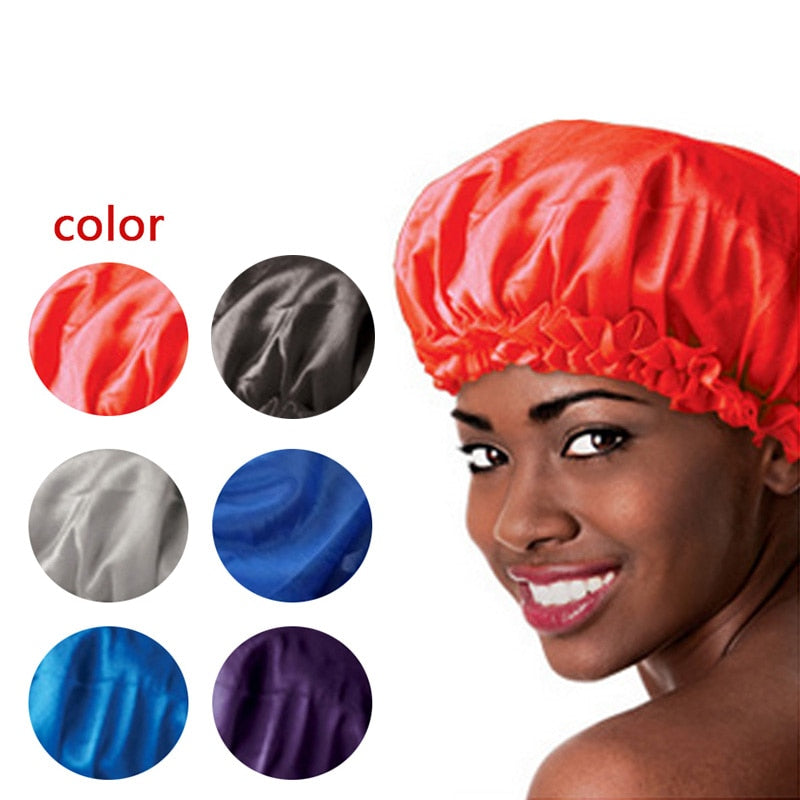 Shower Hat Night Sleep Cap Hair Care Satin Bonnet Caps Nightcap For Women Men Unisex