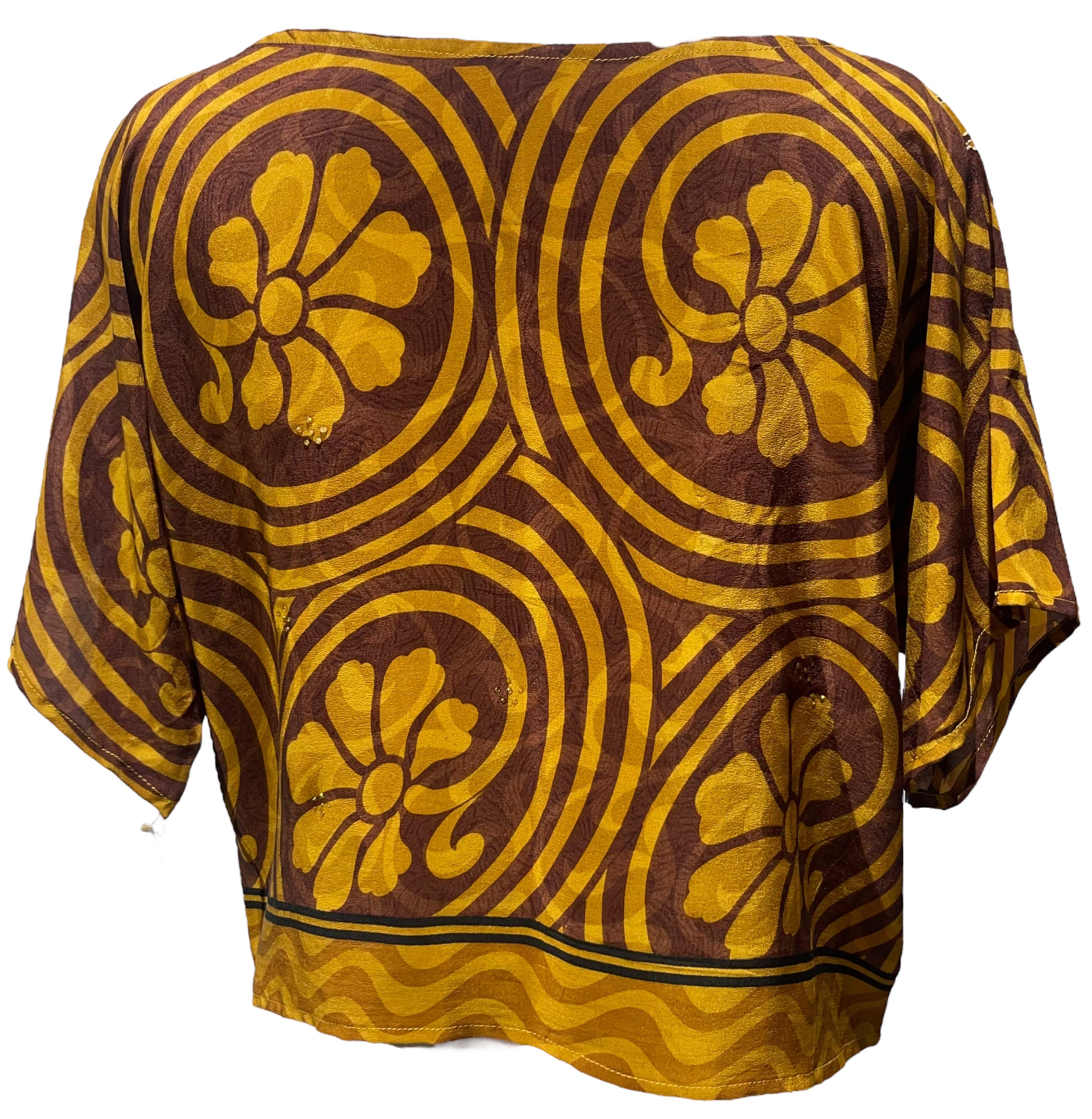 FINAL SALE PRC4177 Avatar Pure Silk Boxy Top