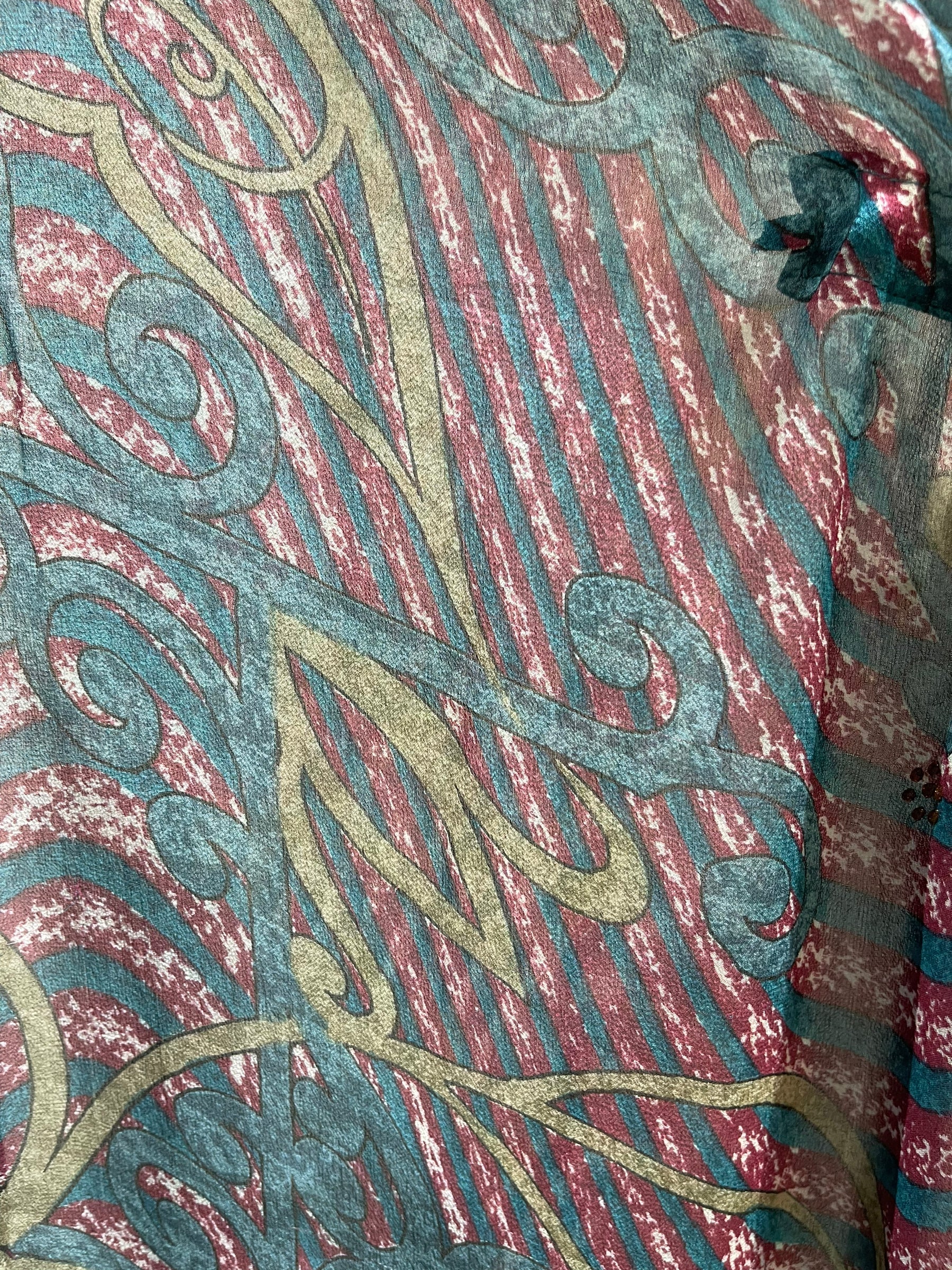 FINAL SALE PRG5837 Sheer Avatar Pure Silk Maxi Kaftan