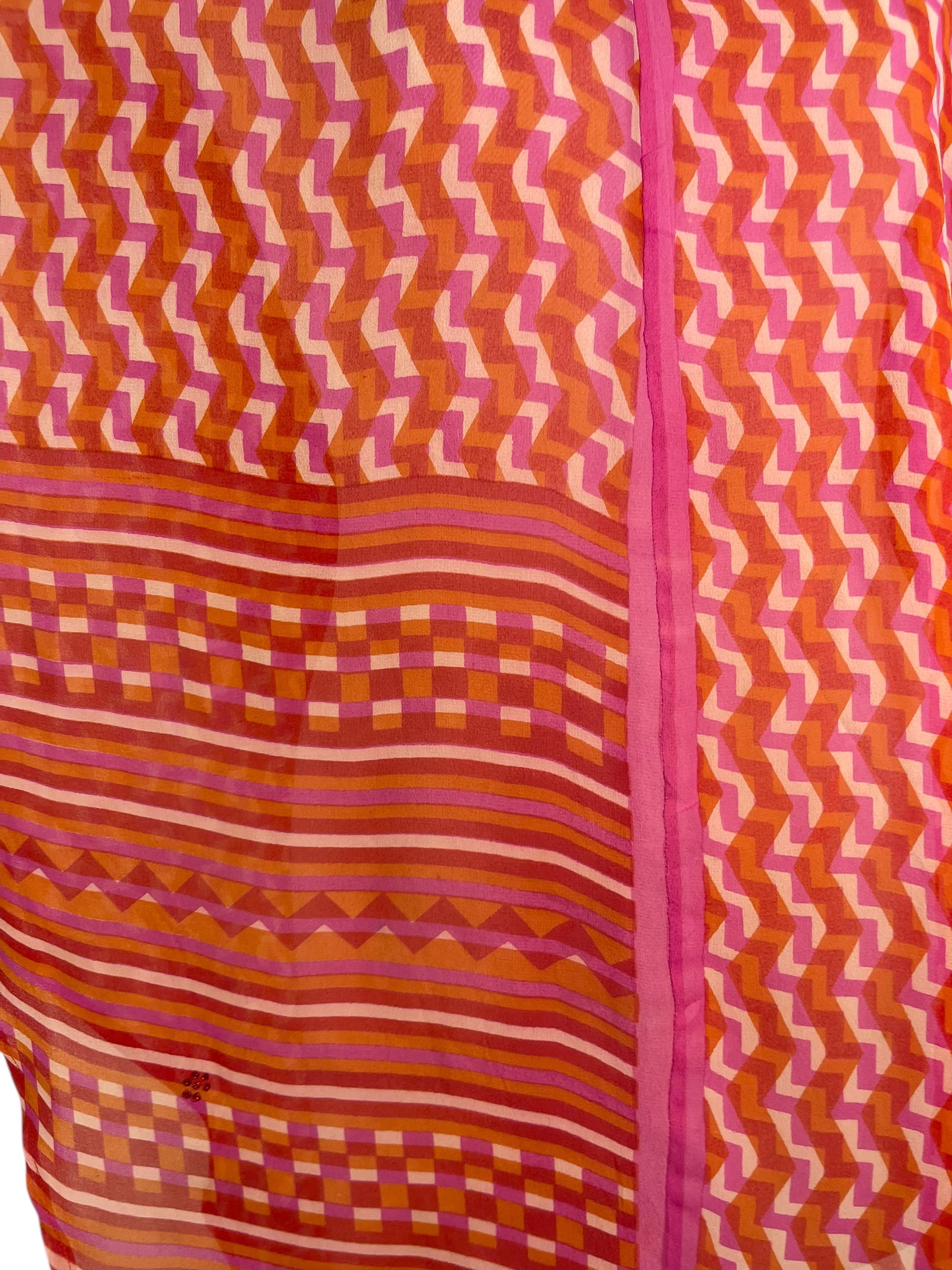 PRG6514 Sheer Avatar Pure Silk Waterfall Top