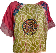 PRC6155 Avatar Pure Silk Boxy Top