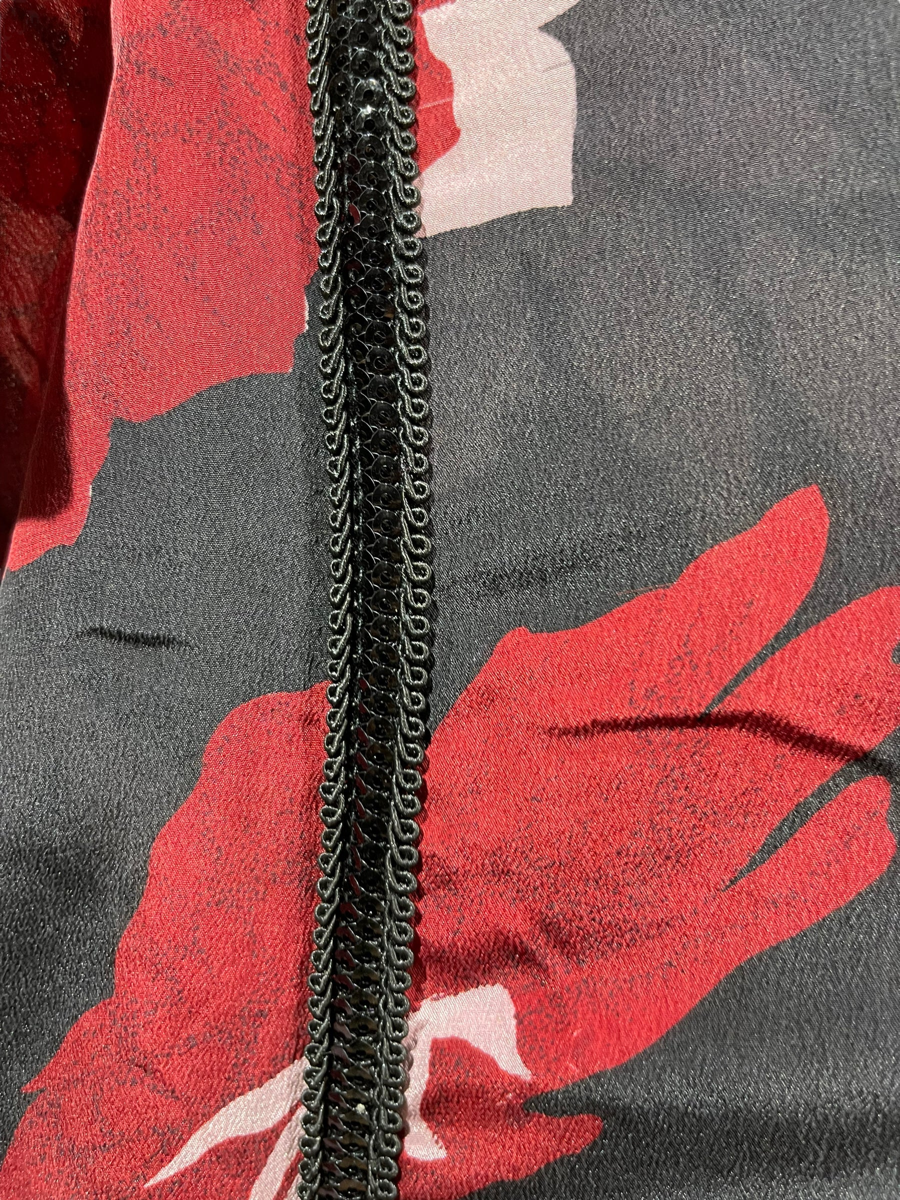 FINAL SALE PRC4368 Avatar Pure Silk LONGER SLEEVE Side Slit Top