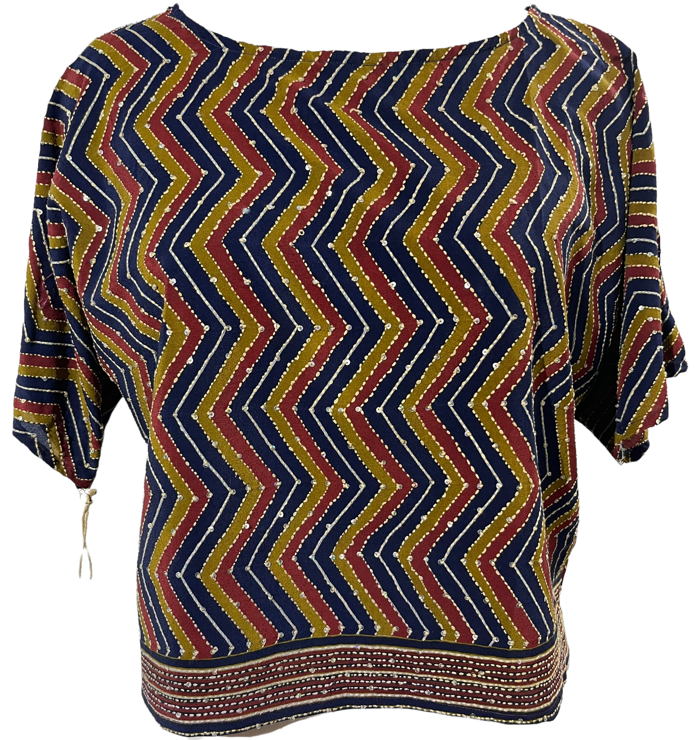 FINAL SALE PRC1158 Menecrates Avatar Pure Silk Boxy Top