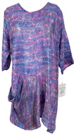 PRC6052 Avatar Pure Silk Self Pocket Tunic Dress
