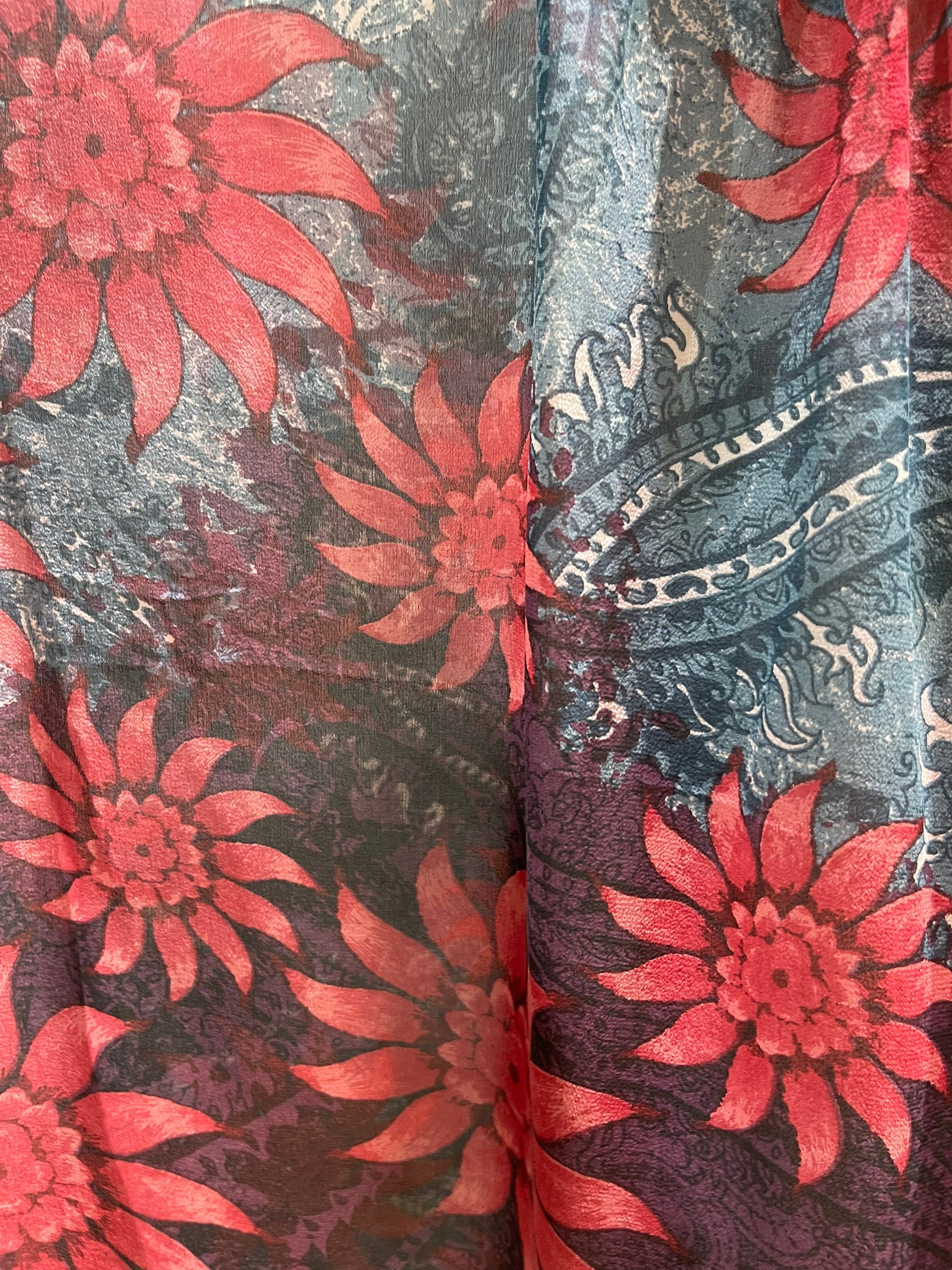 FINAL SALE PRG5843 Sheer Avatar Pure Silk Maxi Kaftan