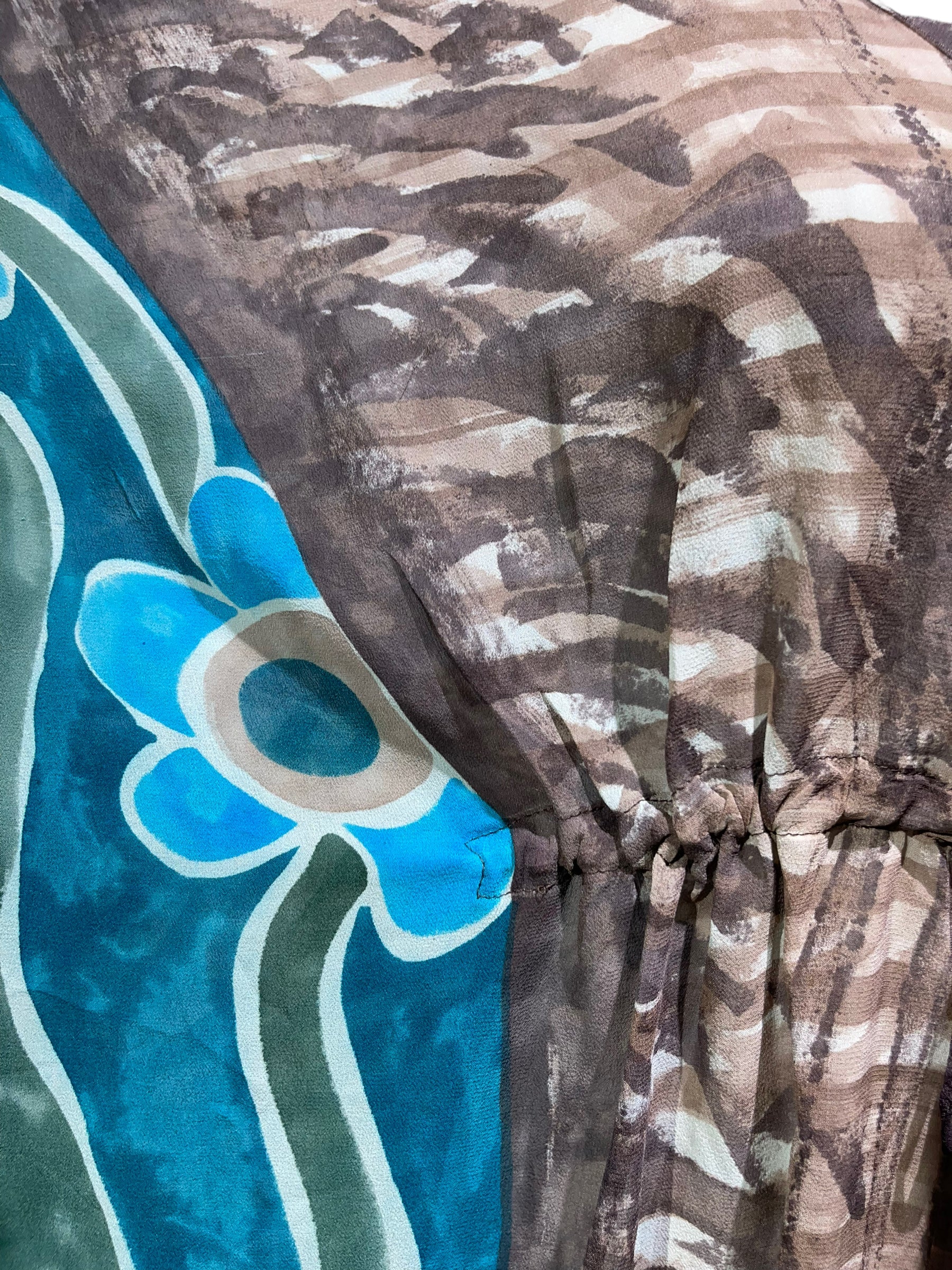 FINAL SALE PRG4609 Sheer Avatar Pure Silk Maxi Kaftan