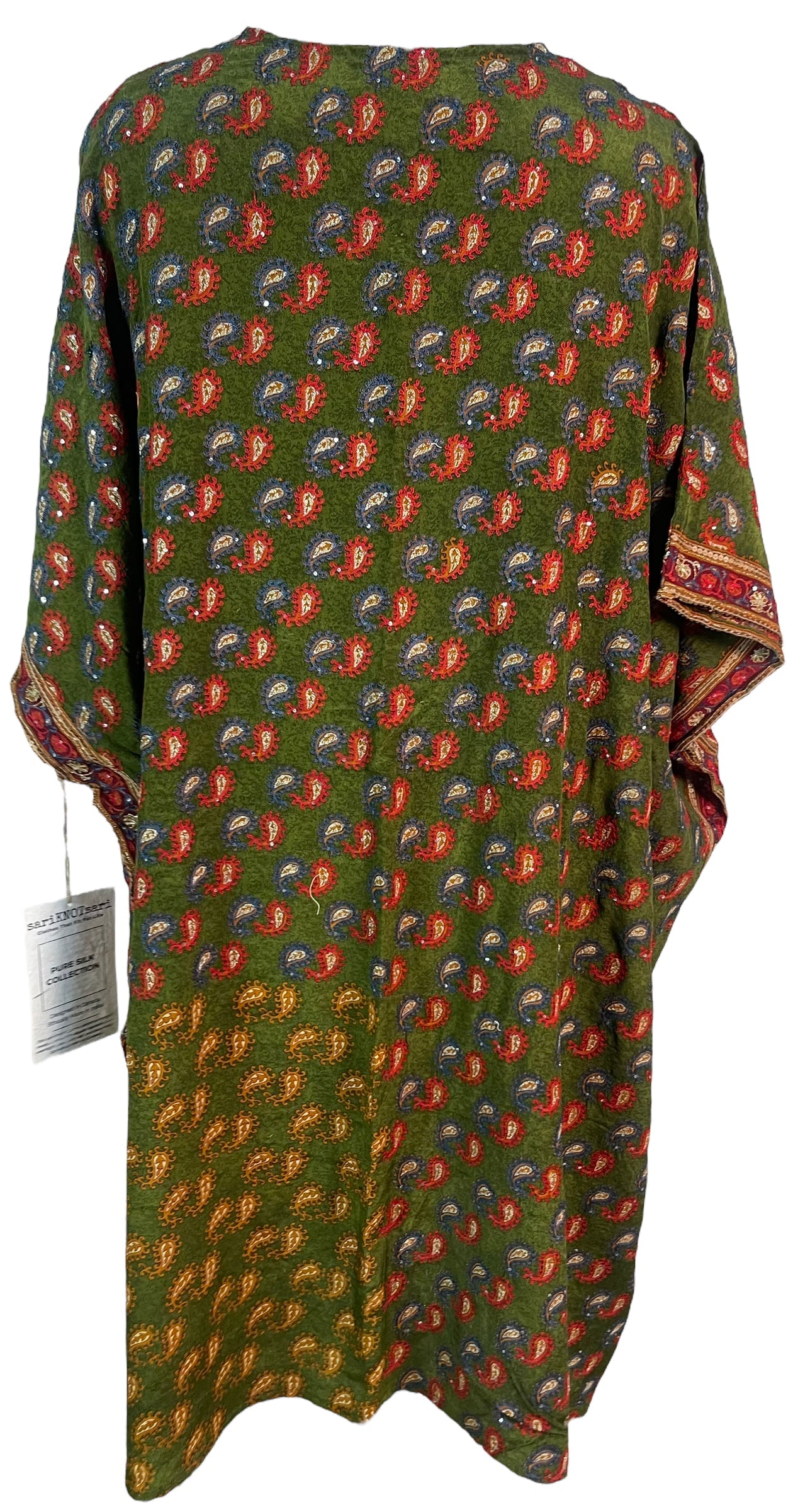 FINAL SALE PRC6119 Avatar Pure Silk Midi Length Kaftan