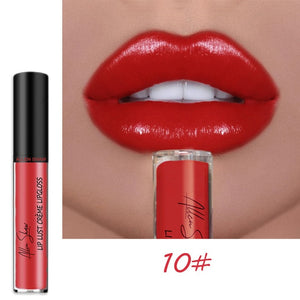 Nude Shiny Liquid Lip Glaze Matte Glitter Shimmer Moisturizing Lip Gloss Long-lasting Lipstick