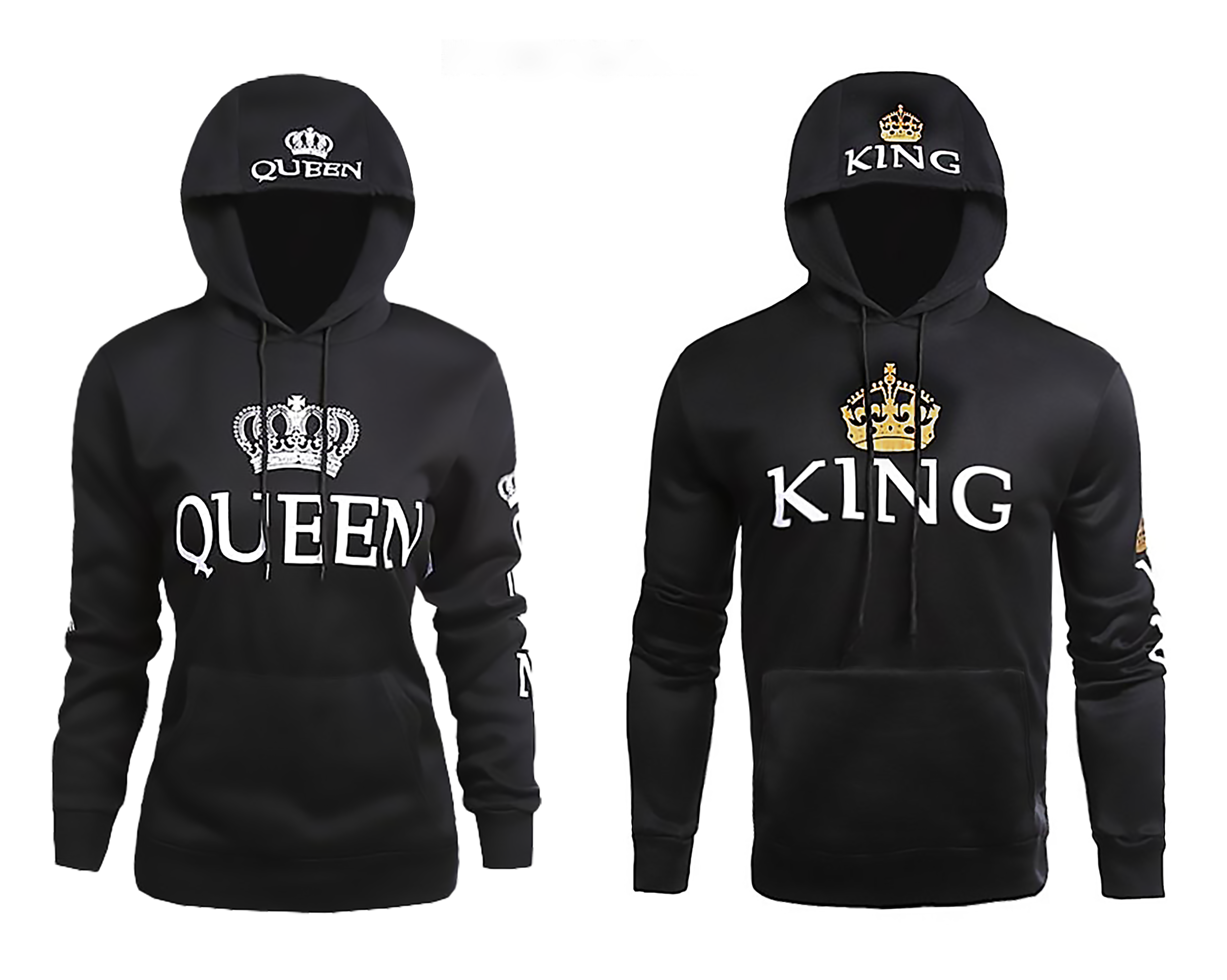 Queen King Print Hoodie