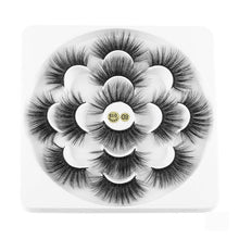 Load image into Gallery viewer, 7 Pairs 3D Mink Hair False Eyelashes 25mm Lashes Thick Long Wispy Fluffy Handmade False Eyelashes
