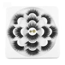 Load image into Gallery viewer, 7 Pairs 3D Mink Hair False Eyelashes 25mm Lashes Thick Long Wispy Fluffy Handmade False Eyelashes
