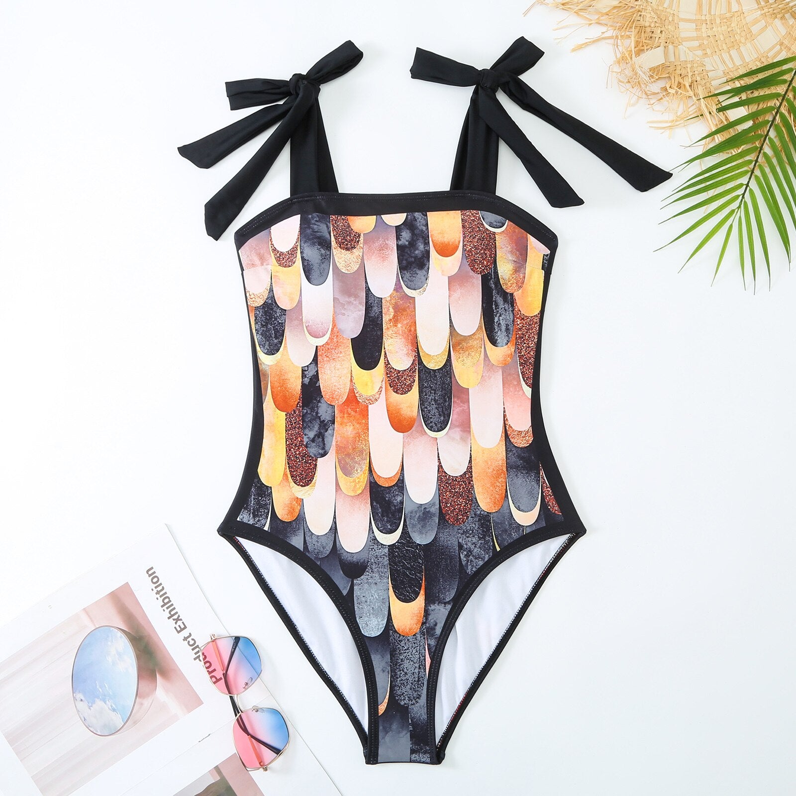 Sexy Fashion One Piece Swimsuit Skirt Summer Women Vintage Print Swimwear Beachwear Summer Dress Monokini Bath Suit