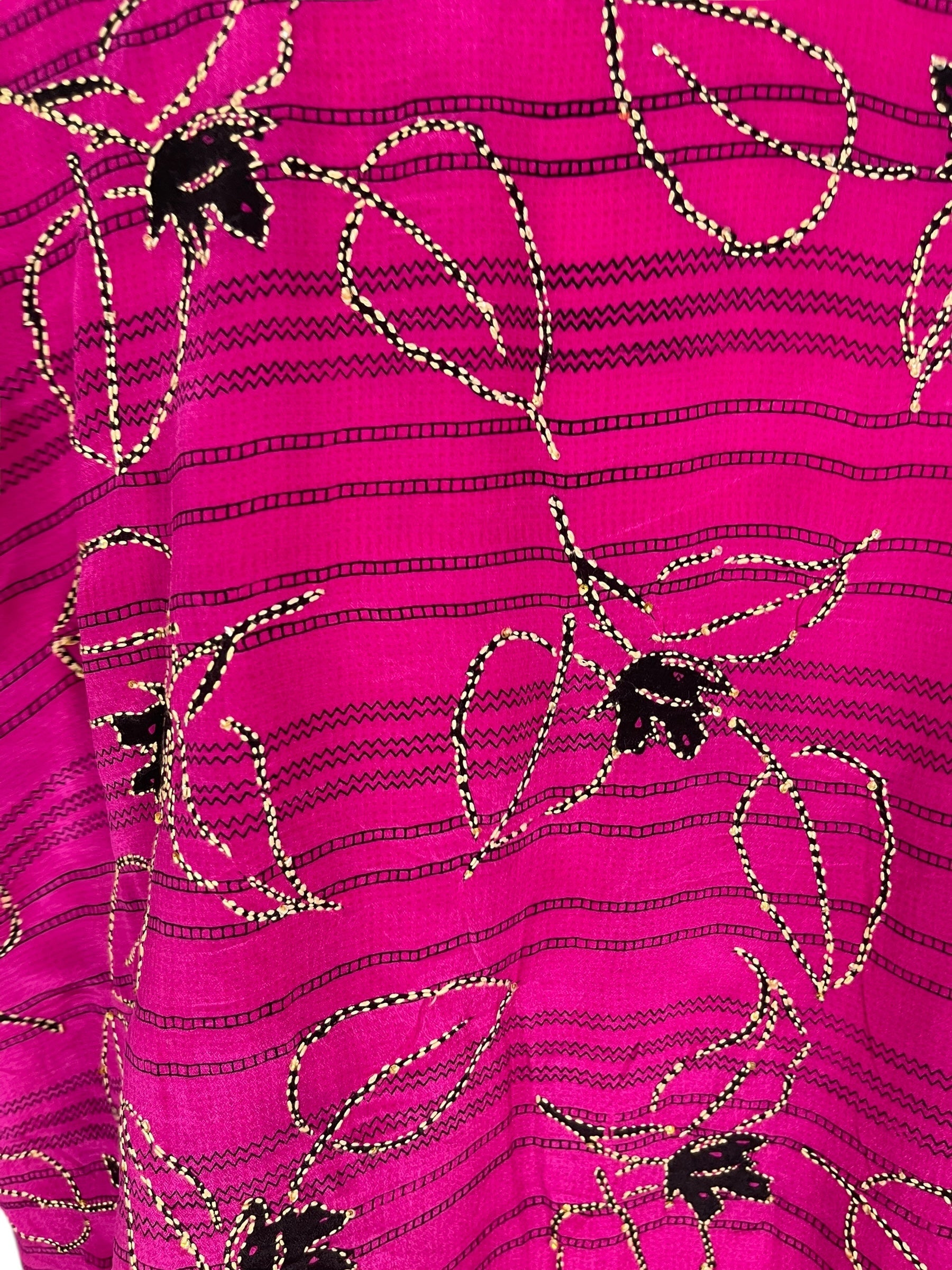 PRC6934 Avatar Pure Silk Long Tunic with Side Ties